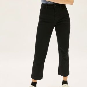 Everlane The Straight-Leg Crop in BLACK Size 0